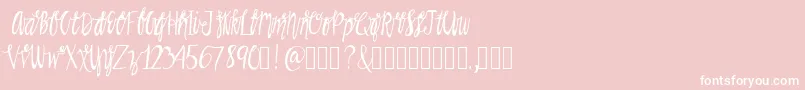 Rainman Font – White Fonts on Pink Background