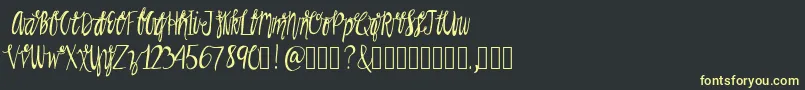 Rainman Font – Yellow Fonts on Black Background