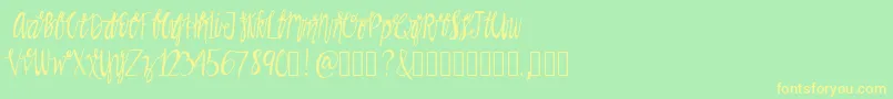 Rainman Font – Yellow Fonts on Green Background