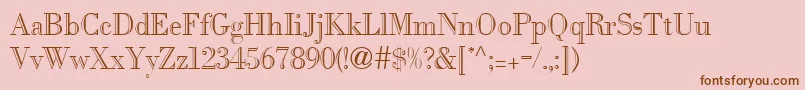 Шрифт FifthaveRegular – коричневые шрифты на розовом фоне