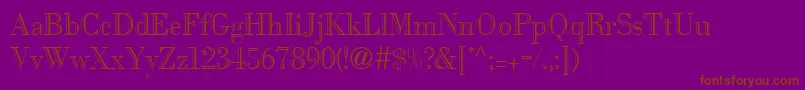 FifthaveRegular Font – Brown Fonts on Purple Background