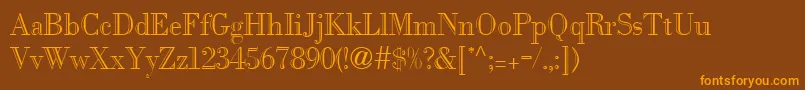 FifthaveRegular Font – Orange Fonts on Brown Background