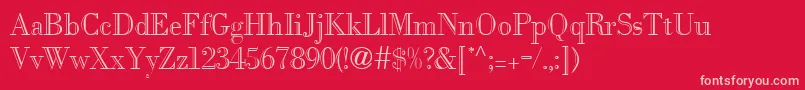 FifthaveRegular Font – Pink Fonts on Red Background