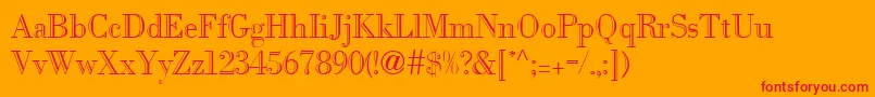 FifthaveRegular Font – Red Fonts on Orange Background