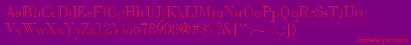 FifthaveRegular Font – Red Fonts on Purple Background