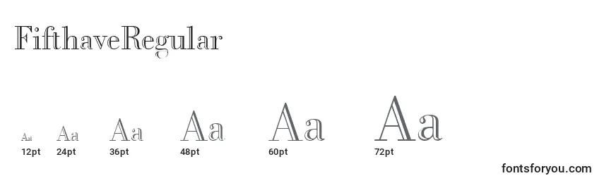 FifthaveRegular Font Sizes