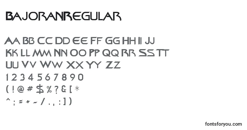 BajoranRegularフォント–アルファベット、数字、特殊文字