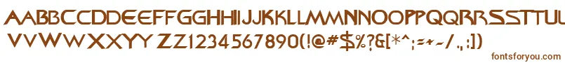 BajoranRegular Font – Brown Fonts on White Background