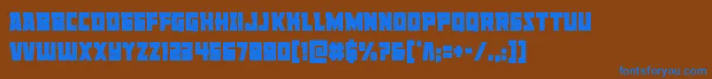 Libertylegioncond Font – Blue Fonts on Brown Background