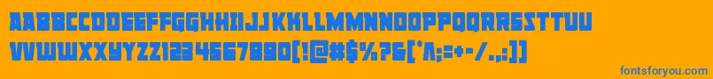 Libertylegioncond Font – Blue Fonts on Orange Background