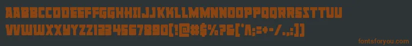 Libertylegioncond Font – Brown Fonts on Black Background