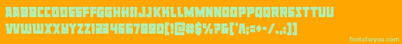 Libertylegioncond Font – Green Fonts on Orange Background