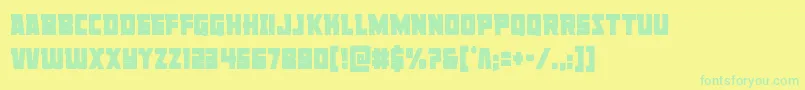 Libertylegioncond Font – Green Fonts on Yellow Background