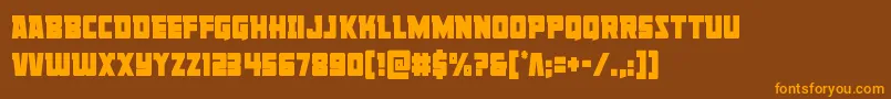 Libertylegioncond Font – Orange Fonts on Brown Background