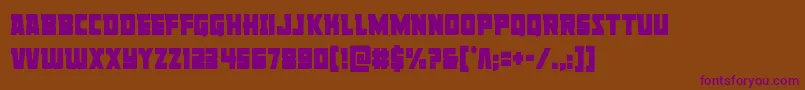 Libertylegioncond Font – Purple Fonts on Brown Background