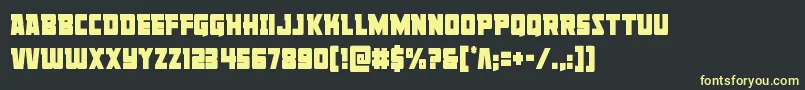 Libertylegioncond Font – Yellow Fonts on Black Background