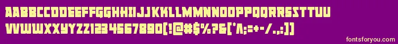 Libertylegioncond Font – Yellow Fonts on Purple Background