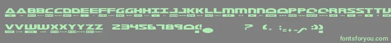 Weitere Informationen zur MorseKode-Schriftart MorseKode-Schriftart – Grüne Schriften auf grauem Hintergrund