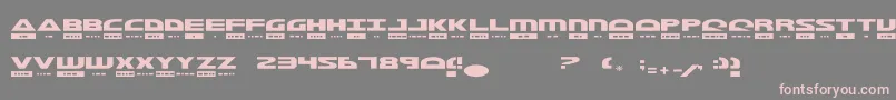 Weitere Informationen zur MorseKode-Schriftart MorseKode-Schriftart – Rosa Schriften auf grauem Hintergrund