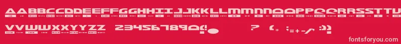 MorseKode Font – Pink Fonts on Red Background
