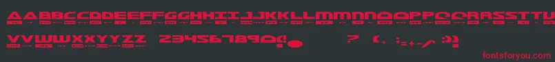 MorseKode Font – Red Fonts on Black Background