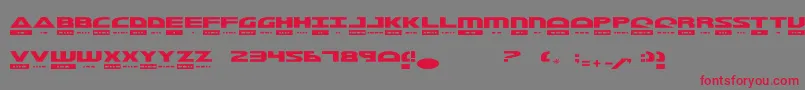 フォントMorseKode – 赤い文字の灰色の背景
