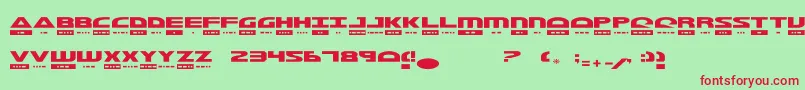 MorseKode Font – Red Fonts on Green Background