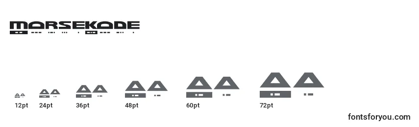 MorseKode Font Sizes