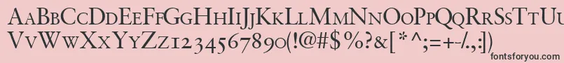 More about Garamondretrospectiveosscapsssk Font Garamondretrospectiveosscapsssk Font – Black Fonts on Pink Background