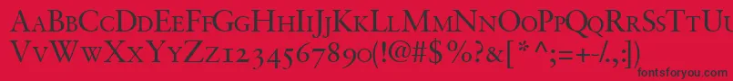 Garamondretrospectiveosscapsssk Font – Black Fonts on Red Background