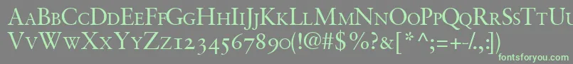 Garamondretrospectiveosscapsssk Font – Green Fonts on Gray Background