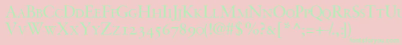 Garamondretrospectiveosscapsssk Font – Green Fonts on Pink Background