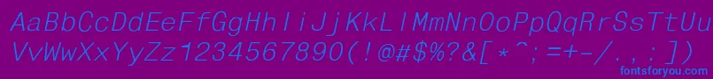 Шрифт Fhdli – синие шрифты на фиолетовом фоне