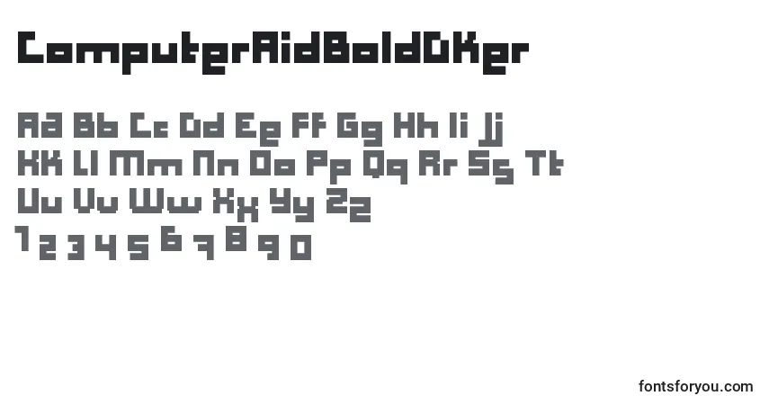 Schriftart ComputerAidBoldDker – Alphabet, Zahlen, spezielle Symbole