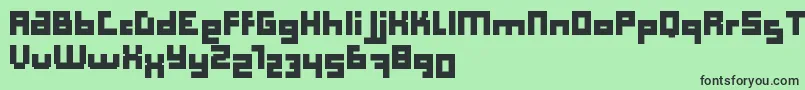 ComputerAidBoldDker-Schriftart – Schwarze Schriften auf grünem Hintergrund