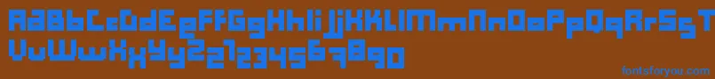 ComputerAidBoldDker-fontti – siniset fontit ruskealla taustalla