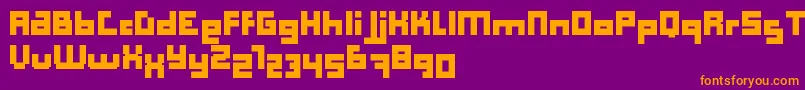 ComputerAidBoldDker Font – Orange Fonts on Purple Background