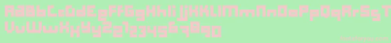 Czcionka ComputerAidBoldDker – różowe czcionki na zielonym tle