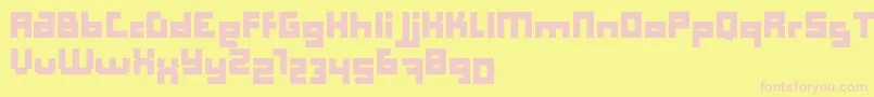 ComputerAidBoldDker Font – Pink Fonts on Yellow Background