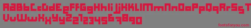 ComputerAidBoldDker Font – Red Fonts on Gray Background