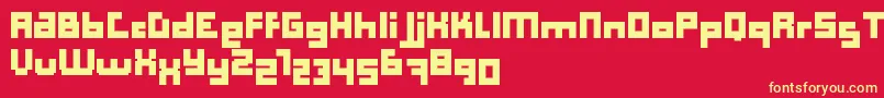 ComputerAidBoldDker Font – Yellow Fonts on Red Background