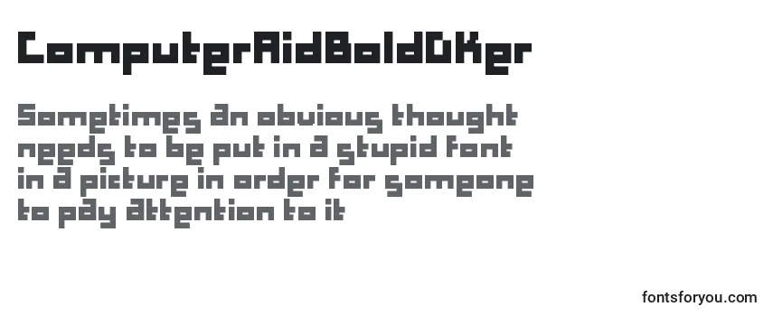 Review of the ComputerAidBoldDker Font