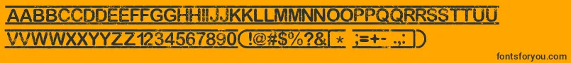 Top Secret  Font – Black Fonts on Orange Background