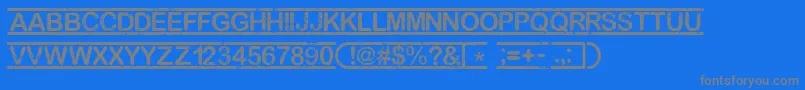 Top Secret  Font – Gray Fonts on Blue Background