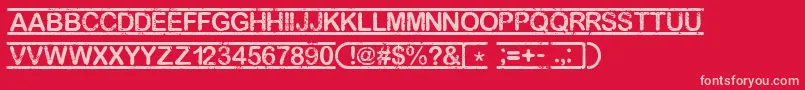 Top Secret  Font – Pink Fonts on Red Background
