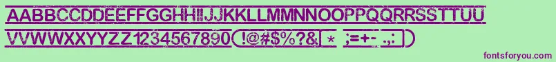 Top Secret  Font – Purple Fonts on Green Background