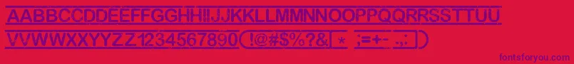 Top Secret  Font – Purple Fonts on Red Background
