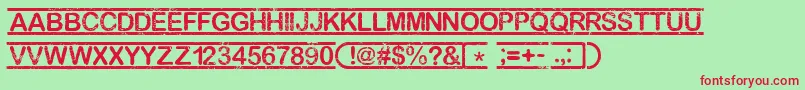 Top Secret  Font – Red Fonts on Green Background