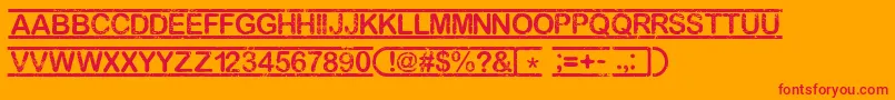 Top Secret  Font – Red Fonts on Orange Background