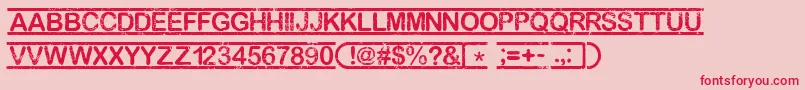 Top Secret  Font – Red Fonts on Pink Background